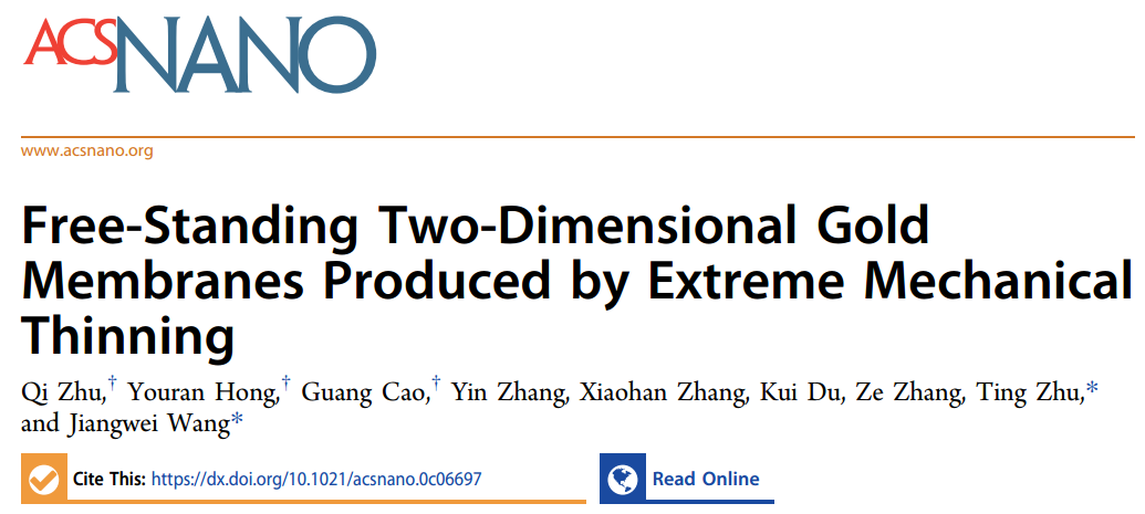 ACS Nano:浙大采用機(jī)械減薄法獲得單元素金屬二維材料(圖1) 浙大采用機(jī)械減薄法獲得單元素金屬二維材料