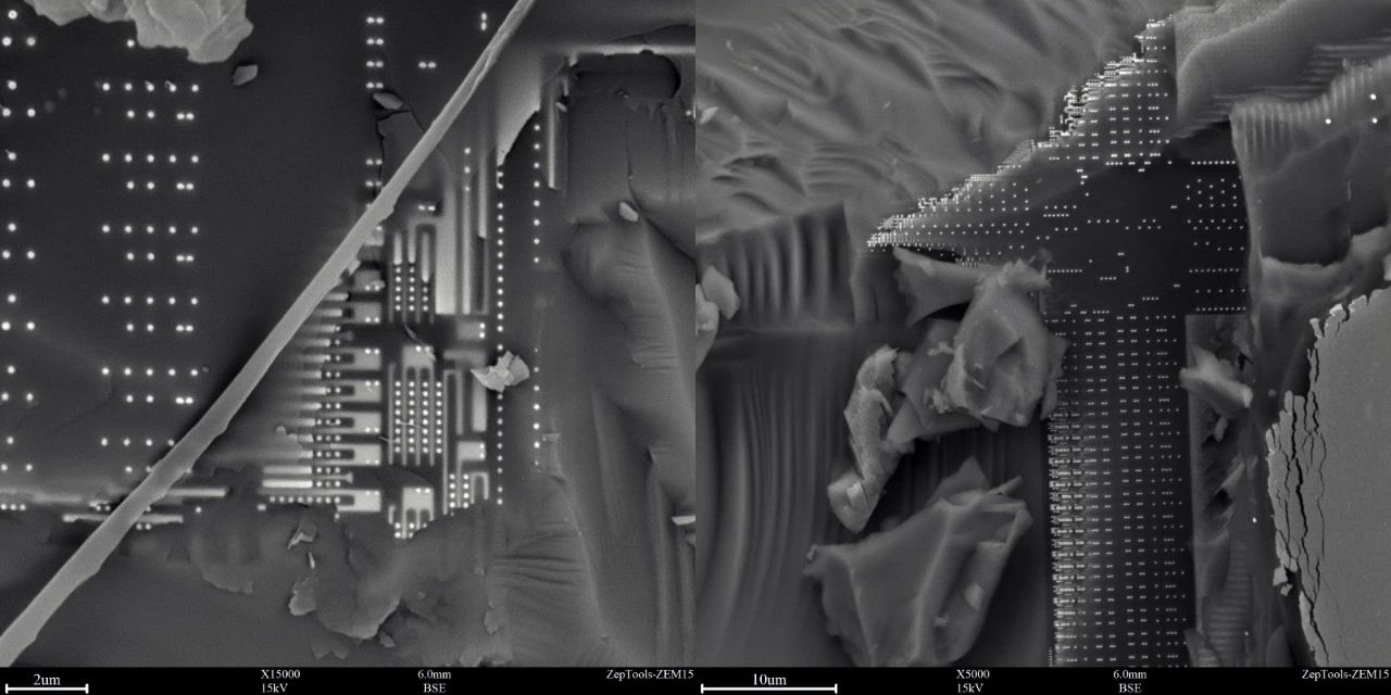 光刻后的硅片表征圖 光刻后的硅片表征圖