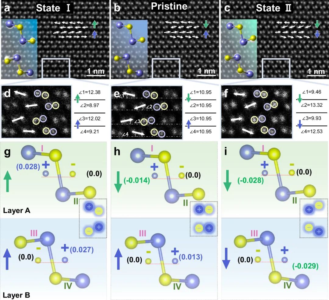 不同鐵電態(tài)下GeSe的微觀結構變化